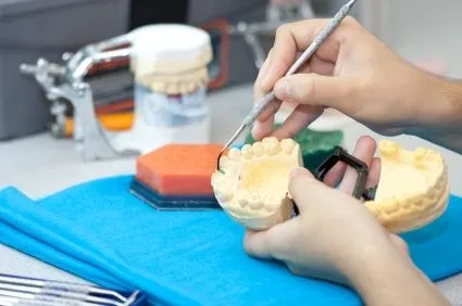 Dental crown preparation on model at Valdosta GA dental office.