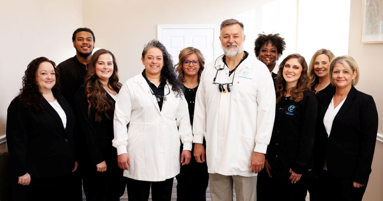 Dental team group photo at Valdosta GA dental office.