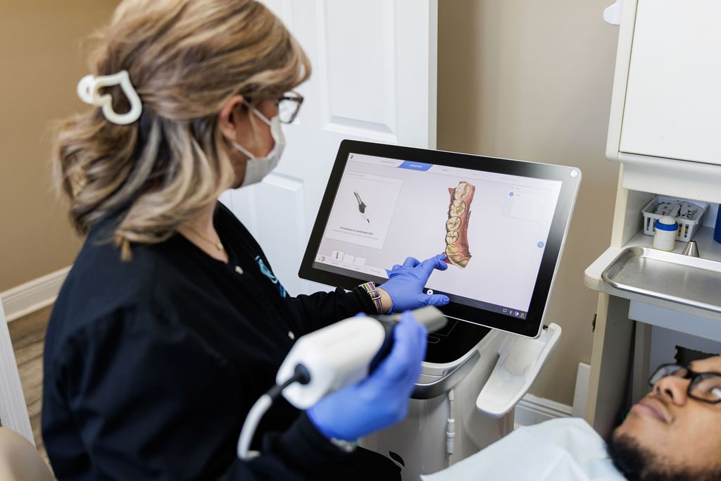 Panoramic dental scan performed at Valdosta GA dental office.